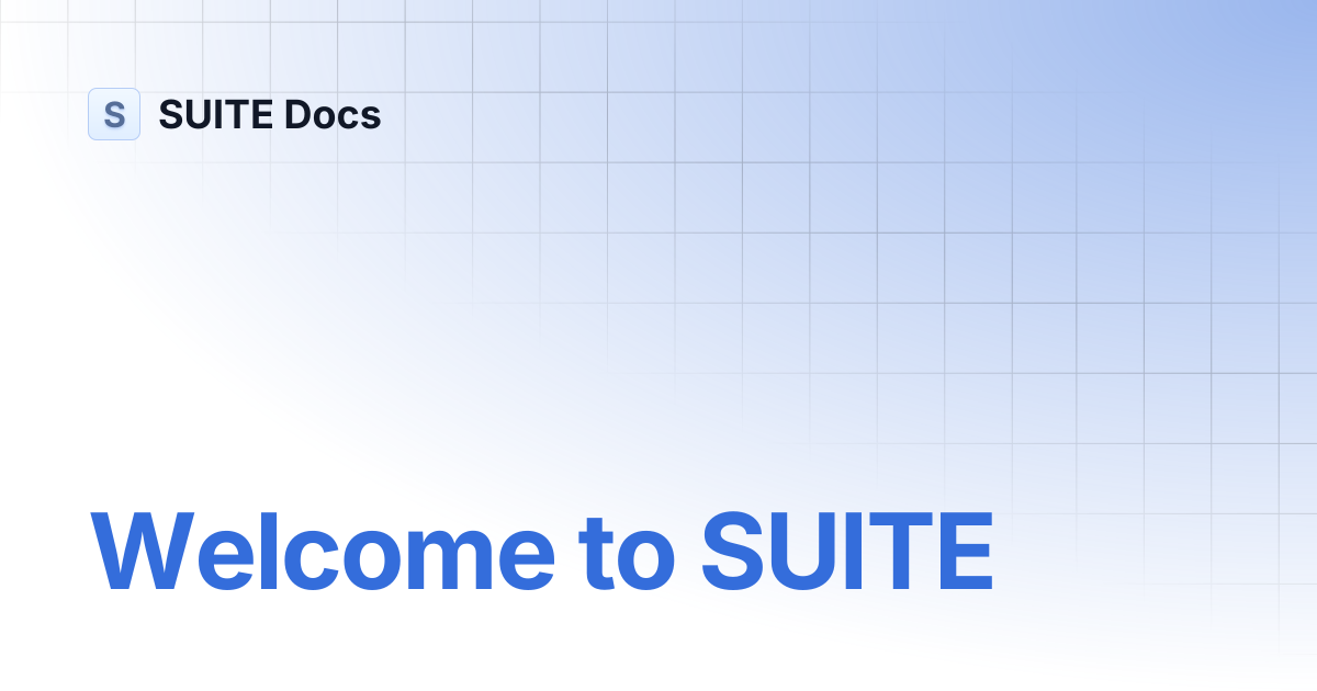 Welcome to SUITE | SUITE Docs